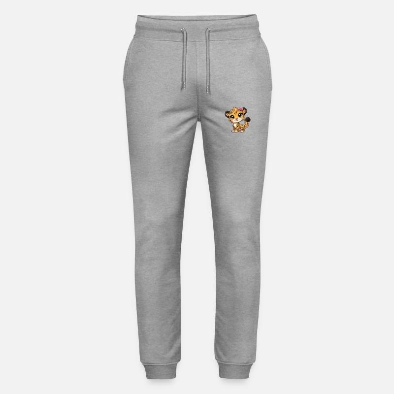 Mädchen Gepard - Stanley/Stella Unisex Bio Jogginghose Mover  - Grau meliert