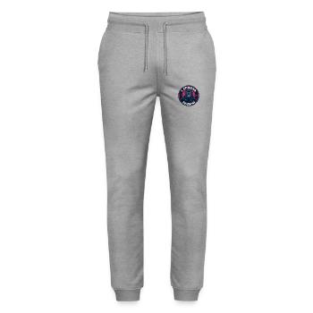 Gorilla i choose techno - Stanley/Stella Unisex Bio Jogginghose Mover  - Grau meliert - Vorne - Marisol (170cm) & Nik (191cm)