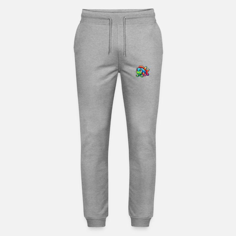 Fish Comic - Stanley/Stella Mover Unisex Organic Jogging Trousers - heather grey