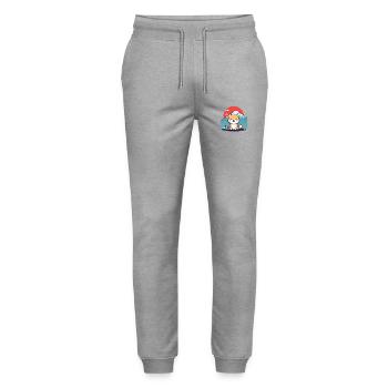 Japanese Dog, Dog lover shirt, Bags, Tank, Stikers - Stanley/Stella Mover Unisex Organic Jogging Trousers - heather grey - Front - Marisol (170cm) & Nik (191cm)