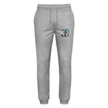 Rising - Stanley/Stella Mover Unisex Organic Jogging Trousers - heather grey - Front - Marisol (170cm) & Nik (191cm)