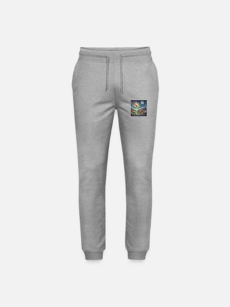 Lovers in Flight - Stanley/Stella Mover Unisex Organic Jogging Trousers - heather grey