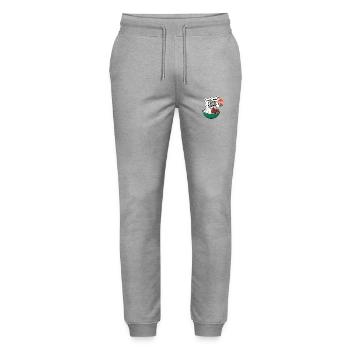 Verlieben Sie sich in Igel - Stanley/Stella Unisex Bio Jogginghose Mover  - Grau meliert - Vorne - Marisol (170cm) & Nik (191cm)