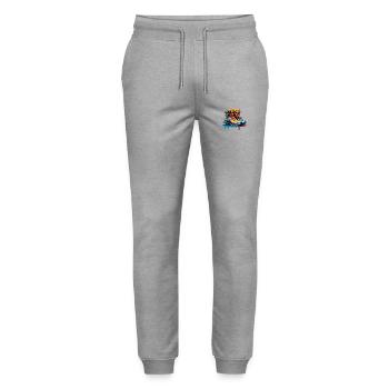 Bunte Schuhe - Stanley/Stella Unisex Bio Jogginghose Mover  - Grau meliert - Vorne - Marisol (170cm) & Nik (191cm)