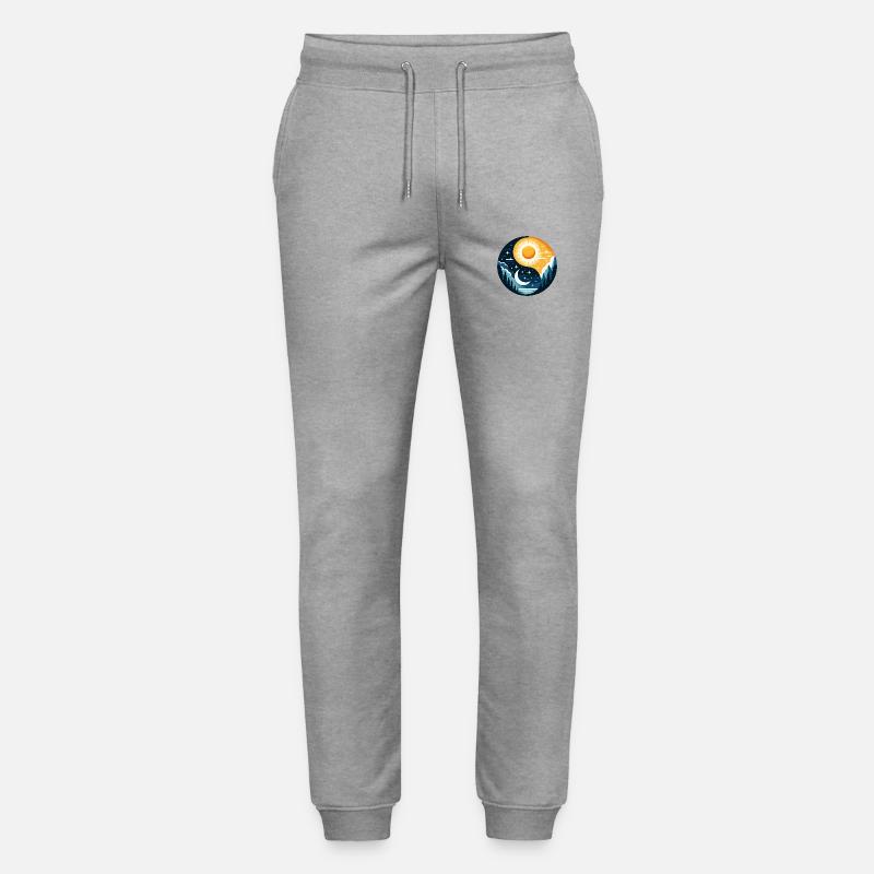 Yin Yang Soleil et Lune - Pantalon de jogging bio MOVER Stanley/Stella unisexe - gris chiné
