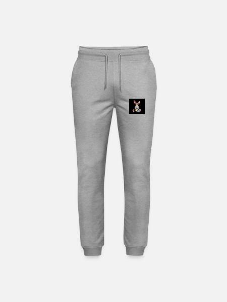 Bunte Ostern mit Hase - Stanley/Stella Unisex Bio Jogginghose Mover  - Grau meliert