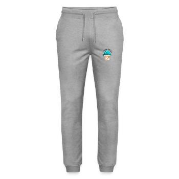 Choose Violence Sarcastic Funny Quote - Stanley/Stella Mover Unisex Organic Jogging Trousers - heather grey - Front - Marisol (170cm) & Nik (191cm)