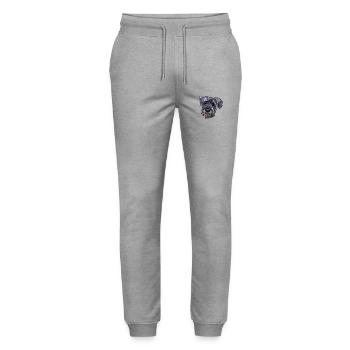 Medium schnauzer head in comic style - Stanley/Stella Mover Unisex Organic Jogging Trousers - heather grey - Front - Marisol (170cm) & Nik (191cm)