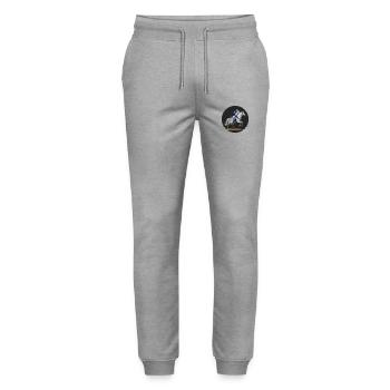 Ritter in glänzender Rüstung mit Prinzessin blond - Stanley/Stella Unisex Bio Jogginghose Mover  - Grau meliert - Vorne - Marisol (170cm) & Nik (191cm)