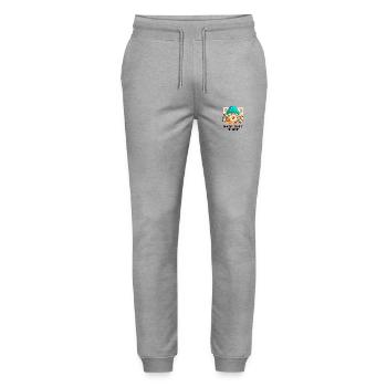 Champignon de soutien émotionnel Champignon de thérapie mignon - Pantalon de jogging bio MOVER Stanley/Stella unisexe - gris chiné - Devant - Marisol (170cm) & Nik (191cm)