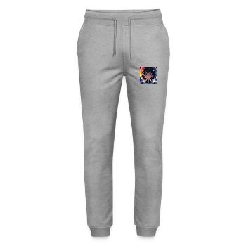 Fantastisches Mädchen im Weltraum - Stanley/Stella Unisex Bio Jogginghose Mover  - Grau meliert - Vorne - Marisol (170cm) & Nik (191cm)