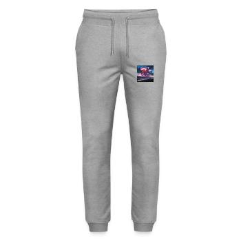 Leonardo Anime XL In a surreal lunar offbeat - Stanley/Stella Unisex Bio Jogginghose Mover  - Grau meliert - Vorne - Marisol (170cm) & Nik (191cm)