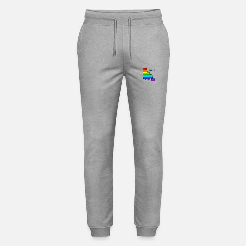 EAST L.A. Regenbogen - Stanley/Stella Unisex Bio Jogginghose Mover  - Grau meliert