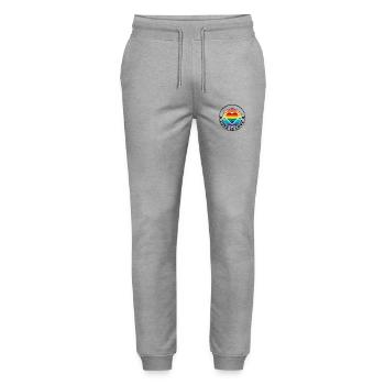 Liebe ist Liebe - Stanley/Stella Unisex Bio Jogginghose Mover  - Grau meliert - Vorne - Marisol (170cm) & Nik (191cm)