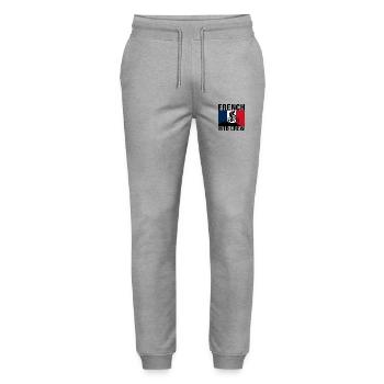 T-shirt VTT ras du cou français - Pantalon de jogging bio MOVER Stanley/Stella unisexe - gris chiné - Devant - Marisol (170cm) & Nik (191cm)