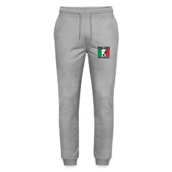 Italian Wake Crew Wakeboard Shirt - Stanley/Stella Mover Unisex Organic Jogging Trousers - heather grey - Front - Marisol (170cm) & Nik (191cm)