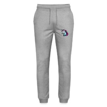 Licorne Mal - Pantalon de jogging bio MOVER Stanley/Stella unisexe - gris chiné - Devant - Marisol (170cm) & Nik (191cm)