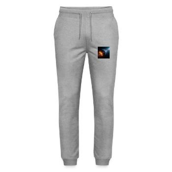 Cosmic Firestarter - Stanley/Stella Unisex Bio Jogginghose Mover  - Grau meliert - Vorne - Marisol (170cm) & Nik (191cm)