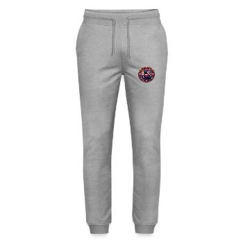 Magie des chats - Pantalon de jogging bio MOVER Stanley/Stella unisexe - gris chiné - Devant - Marisol (170cm) & Nik (191cm)