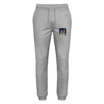 AIR BALL - Pantalon de jogging bio MOVER Stanley/Stella unisexe - gris chiné - Devant - Marisol (170cm) & Nik (191cm)