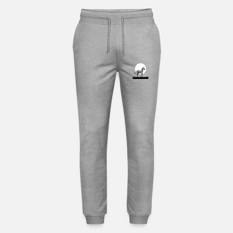 Zebra Minimalismus - Stanley/Stella Unisex Bio Jogginghose Mover  - Grau meliert