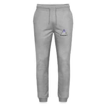 Mountains, Nature, Forest, Wilderness, Peaks, Mountains, Hiking - Stanley/Stella Mover Unisex Organic Jogging Trousers - heather grey - Front - Marisol (170cm) & Nik (191cm)