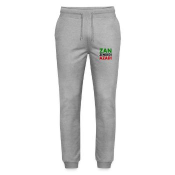 Zan zendegi azadi women life freedom - Stanley/Stella Mover Unisex Organic Jogging Trousers - heather grey - Front - Marisol (170cm) & Nik (191cm)
