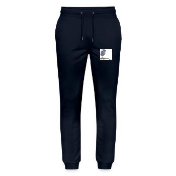 Bembel Loading please wait - Stanley/Stella Unisex Bio Jogginghose Mover  - Navy - Vorne - Marisol (170cm) & Nik (191cm)