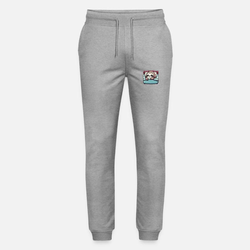 Sleeping Sloth - Friedlicher Charme - Stanley/Stella Unisex Bio Jogginghose Mover - Grau meliert