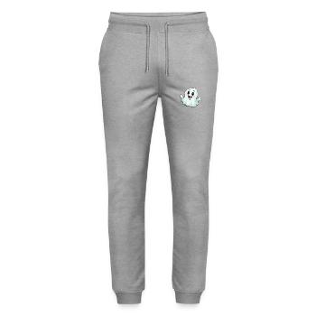 ghost funny - Stanley/Stella Unisex Bio Jogginghose Mover  - Grau meliert - Vorne - Marisol (170cm) & Nik (191cm)