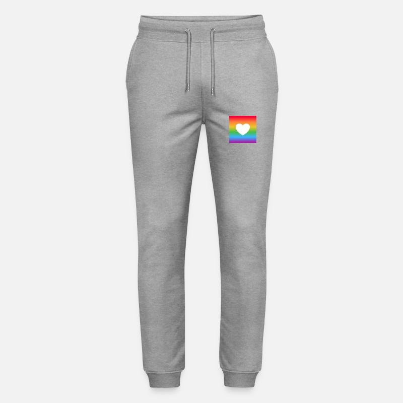 Regenbogen-Herz - Stanley/Stella Unisex Bio Jogginghose Mover  - Grau meliert