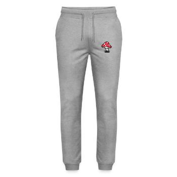:: Toadstool 2 :: muscimol :: - Stanley/Stella Mover Unisex Organic Jogging Trousers - heather grey - Front - Marisol (170cm) & Nik (191cm)