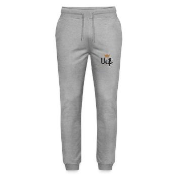 Weiß-Familie - Stanley/Stella Unisex Bio Jogginghose Mover  - Grau meliert - Vorne - Marisol (170cm) & Nik (191cm)