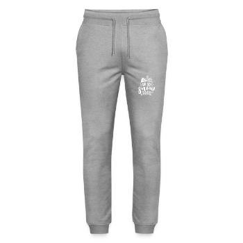 Bis zu Schnee gut - Stanley/Stella Unisex Bio Jogginghose Mover  - Grau meliert - Vorne - Marisol (170cm) & Nik (191cm)