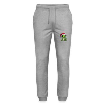 Echse Weihnachten Niedlich - Stanley/Stella Unisex Bio Jogginghose Mover  - Grau meliert - Vorne - Marisol (170cm) & Nik (191cm)