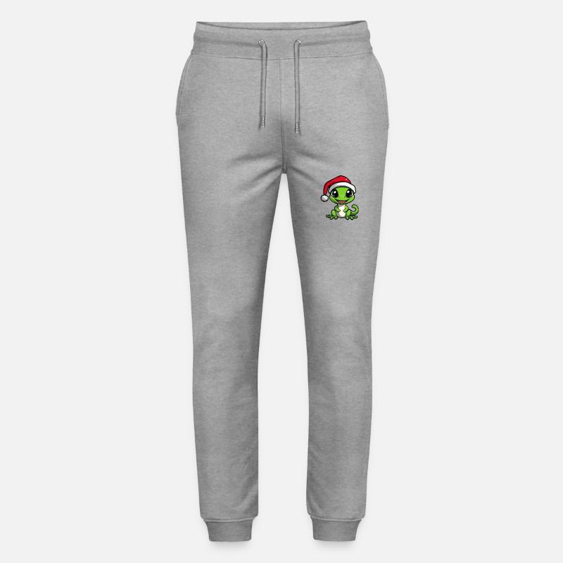 Echse Weihnachten Niedlich - Stanley/Stella Unisex Bio Jogginghose Mover  - Grau meliert