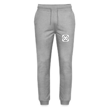 Electrical Socket Symbol Electrician - Stanley/Stella Mover Unisex Organic Jogging Trousers - heather grey - Front - Marisol (170cm) & Nik (191cm)