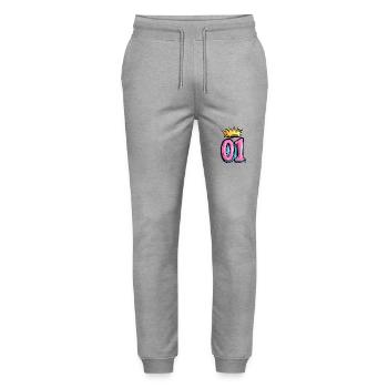 1 Couronne de chiffres - Pantalon de jogging bio MOVER Stanley/Stella unisexe - gris chiné - Devant - Marisol (170cm) & Nik (191cm)