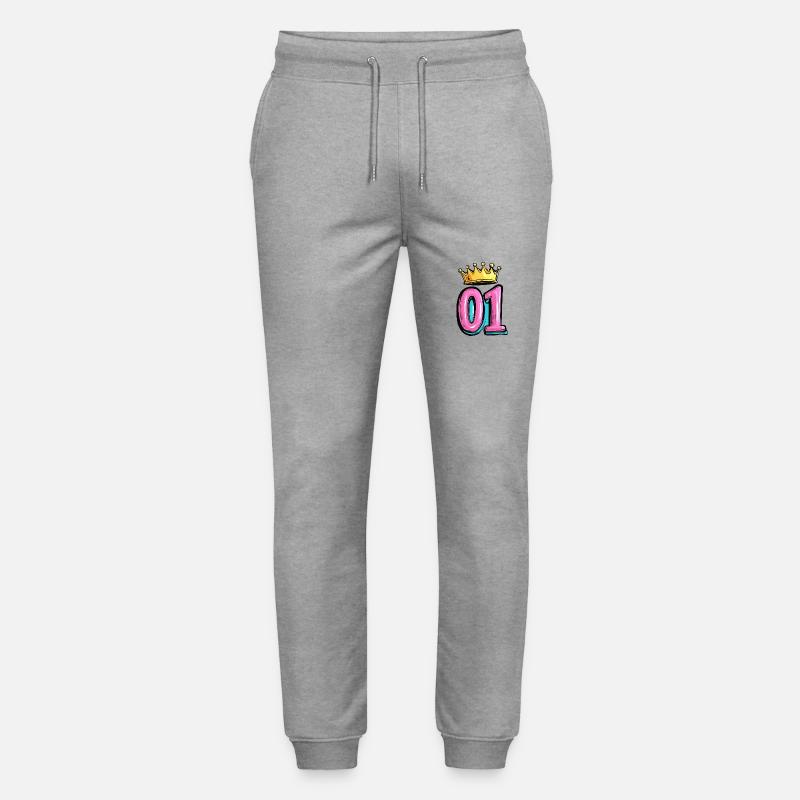 1 Couronne de chiffres - Pantalon de jogging bio MOVER Stanley/Stella unisexe - gris chiné