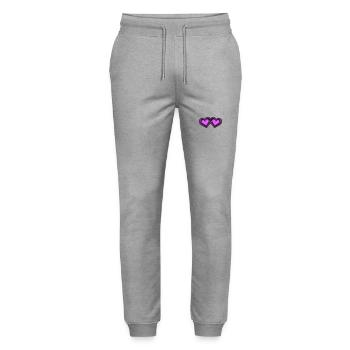 Herzen Symbol Ehe Liebe - Stanley/Stella Unisex Bio Jogginghose Mover  - Grau meliert - Vorne - Marisol (170cm) & Nik (191cm)