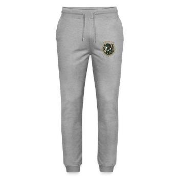 Freedom isn't free - Pantalon de jogging bio MOVER Stanley/Stella unisexe - gris chiné - Devant - Marisol (170cm) & Nik (191cm)