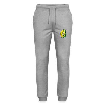 Hug Fruit Banana Love Avocado Funny - Stanley/Stella Mover Unisex Organic Jogging Trousers - heather grey - Front - Marisol (170cm) & Nik (191cm)