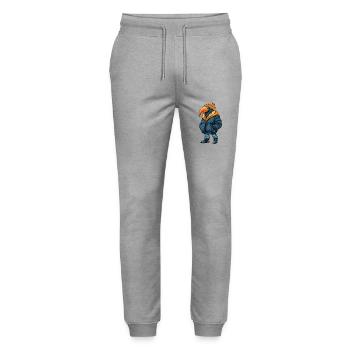 Toucan Bird Fashion Winter - Stanley/Stella Mover Unisex Organic Jogging Trousers - heather grey - Front - Marisol (170cm) & Nik (191cm)
