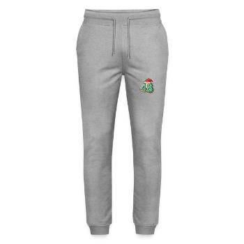 48 Nombre Noël - Pantalon de jogging bio MOVER Stanley/Stella unisexe - gris chiné - Devant - Marisol (170cm) & Nik (191cm)