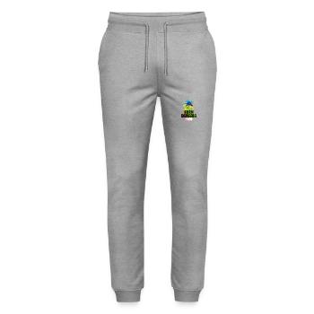 Gran Canaria 2025 Colorful Palm Trees - Stanley/Stella Mover Unisex Organic Jogging Trousers - heather grey - Front - Marisol (170cm) & Nik (191cm)
