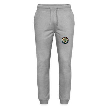 Seepferd Bier - Stanley/Stella Unisex Bio Jogginghose Mover  - Grau meliert - Vorne - Marisol (170cm) & Nik (191cm)