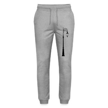 Straßenlaterne - Stanley/Stella Unisex Bio Jogginghose Mover  - Grau meliert - Vorne - Marisol (170cm) & Nik (191cm)
