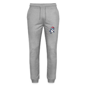 Hai Weihnachten Christmas - Stanley/Stella Unisex Bio Jogginghose Mover  - Grau meliert - Vorne - Marisol (170cm) & Nik (191cm)