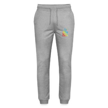 Vienne 2024 Vienne Colorée - Pantalon de jogging bio MOVER Stanley/Stella unisexe - gris chiné - Devant - Marisol (170cm) & Nik (191cm)