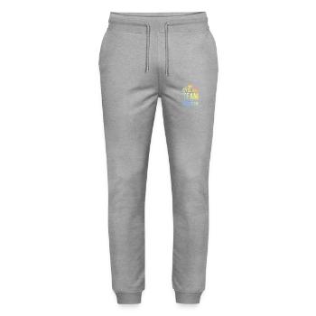 Cycling Team Colorful - Stanley/Stella Mover Unisex Organic Jogging Trousers - heather grey - Front - Marisol (170cm) & Nik (191cm)